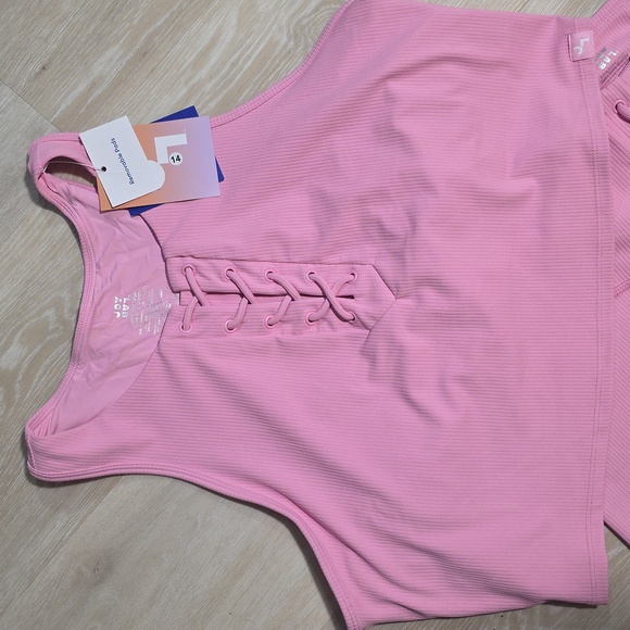 JoyLab Pink Women's High Rise 7/8 Leggings & Longline Bra Set - Picture 2 of 5